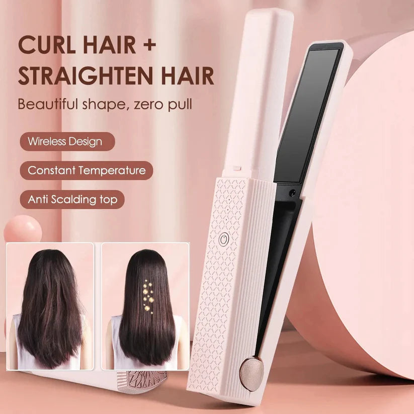 Cordless 2-in-1 Hair Straightener & Curler