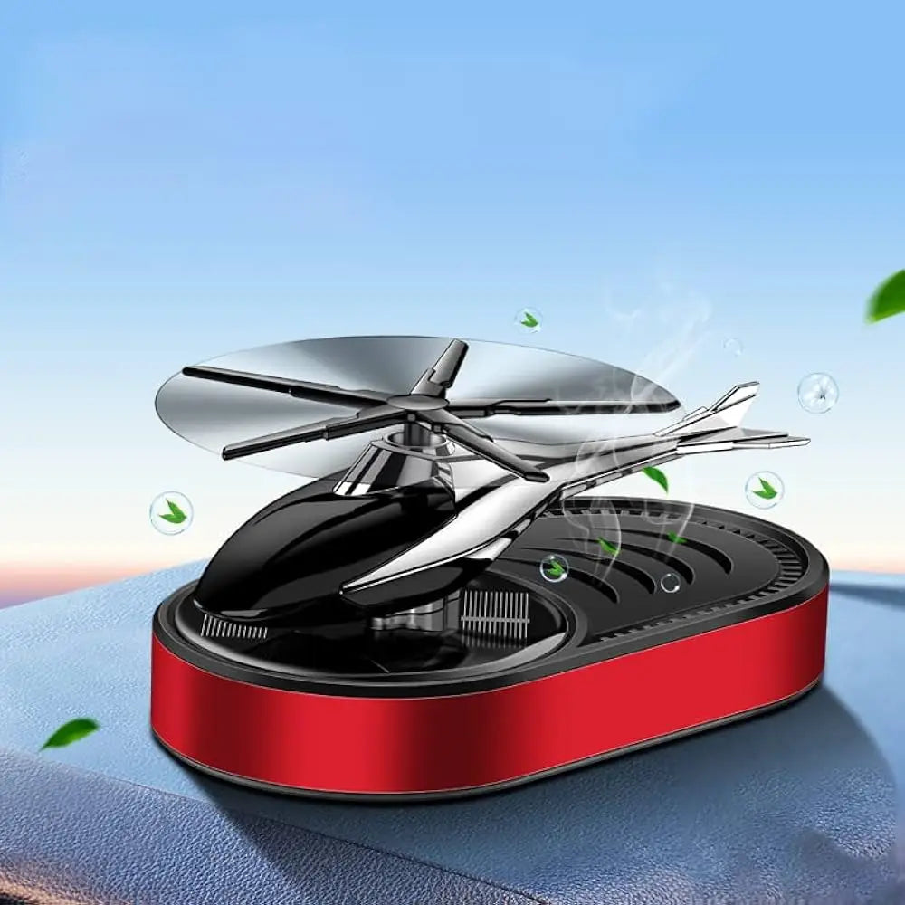 Solar Helicopter Car Dashboard Perfume