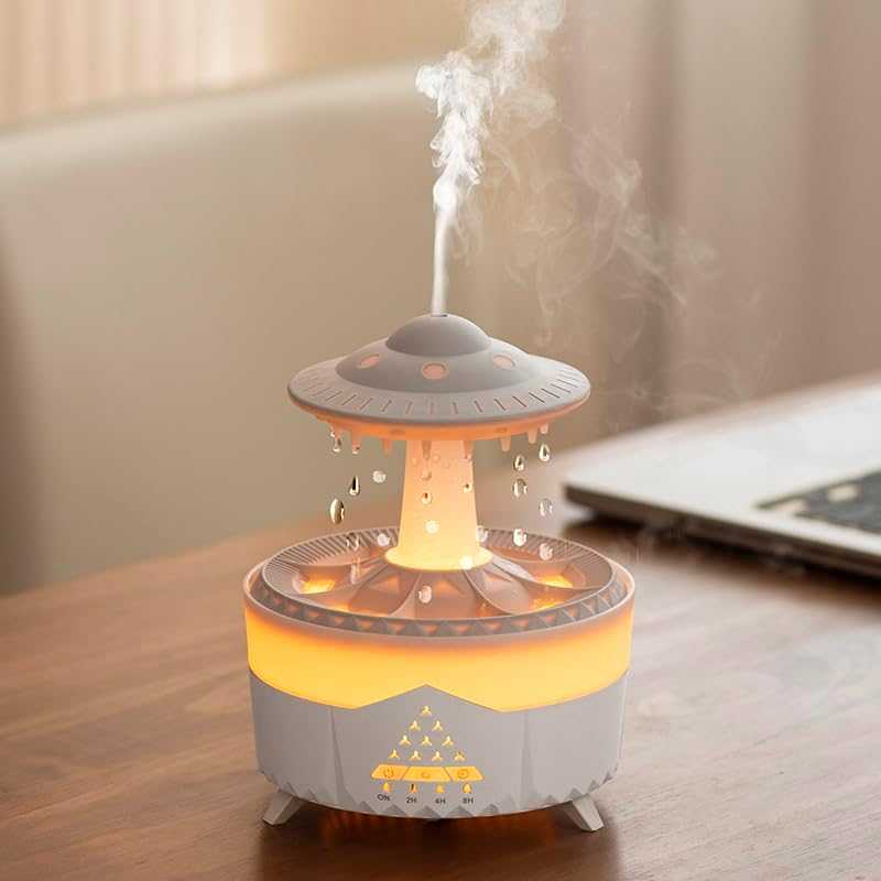 2-in-1 Oil Diffuser and Humidifier (350ml) – UFO Raindrop Design