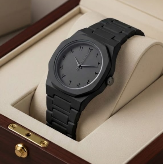 Black Arabic Aura Watch