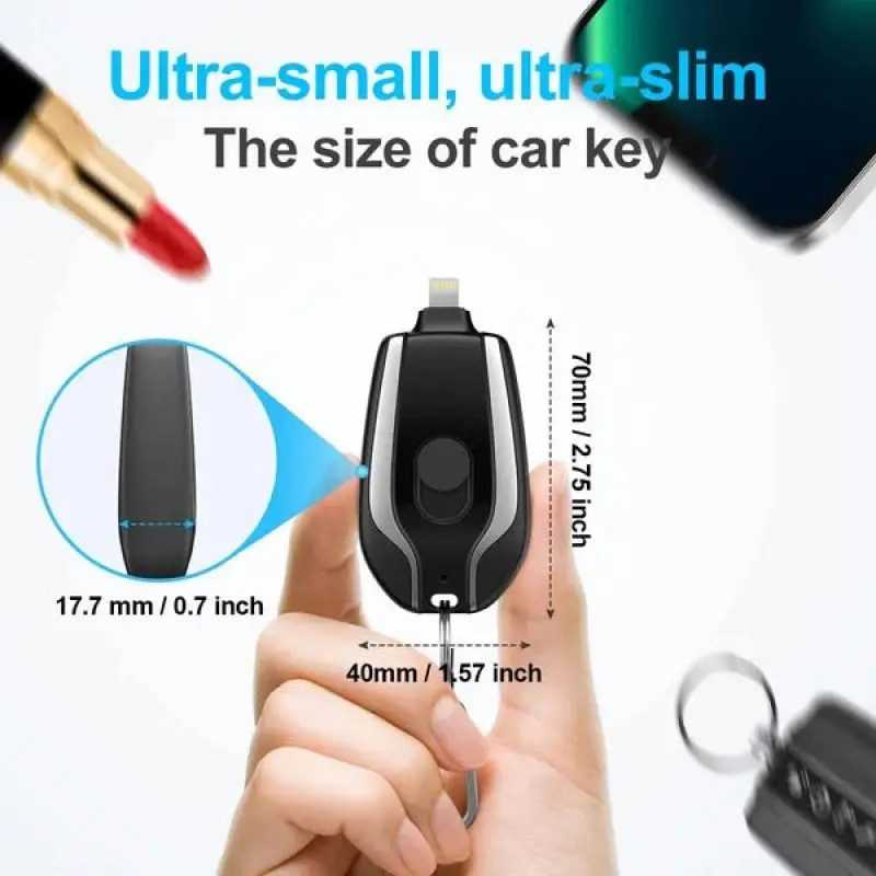 Emergency Portable Key Chain Charger (lightning cable)
