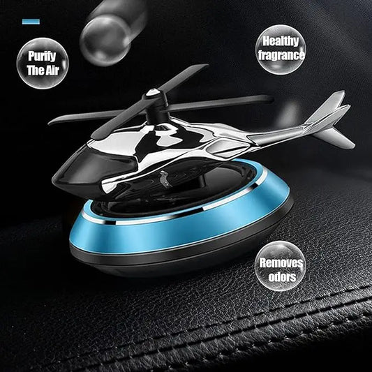 Solar Helicopter Car Dashboard Perfume